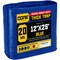 Core Tarps Heavy Duty Tarp, 25 ft L x 0.5 mm H x 12 ft W, 20 Mil, Blue, Polyethylene CT-705-12X25 - alternate 1